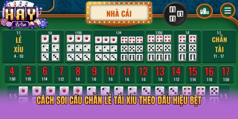 Cách soi cầu chẵn lẻ Tài Xỉu theo dấu hiệu bệt