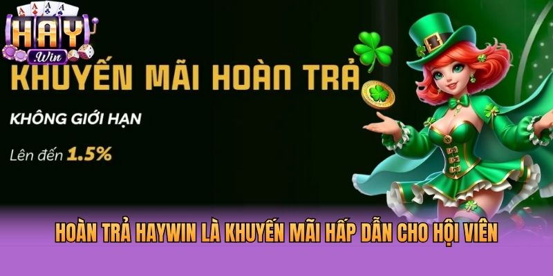 Hoàn trả Haywin là khuyến mãi hấp dẫn cho hội viên